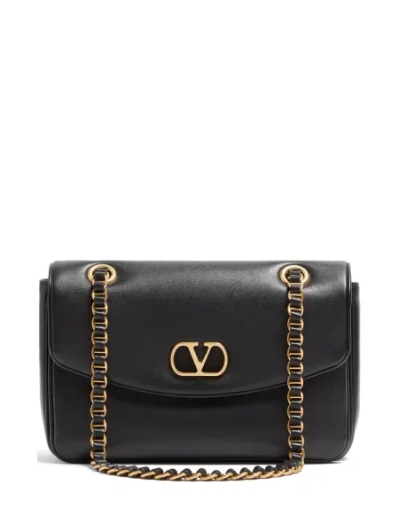 Colier Valentino Garavani din piele negru