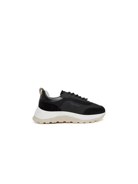 Calvin Klein Sneakersy Runner Lace Up Mesh Mix černá