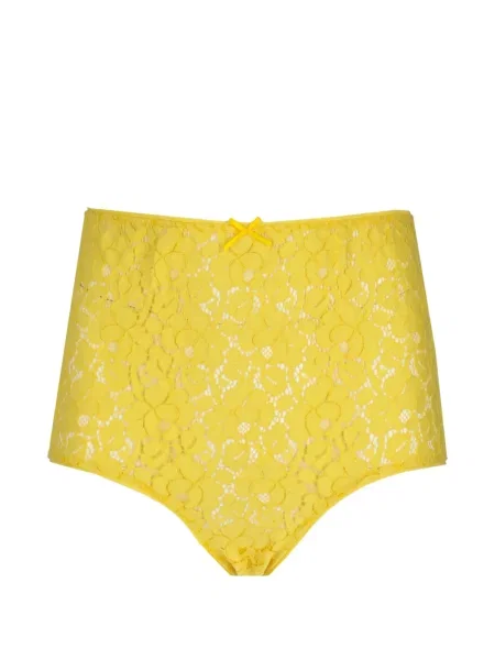Chiloți briefs Laura Urbinati cu model floral din dantelă galben