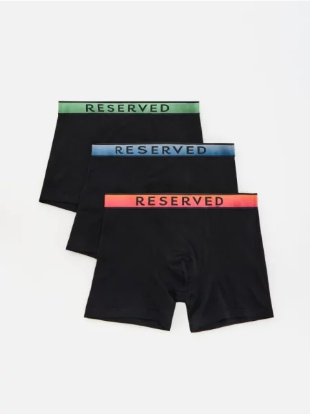 Reserved Set de 3 perechi de boxeri long negru