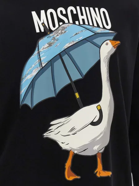 Hanorac cu glugă Moschino cu imagine negru