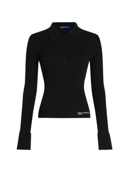 Pletené polotričko Karl Lagerfeld černé