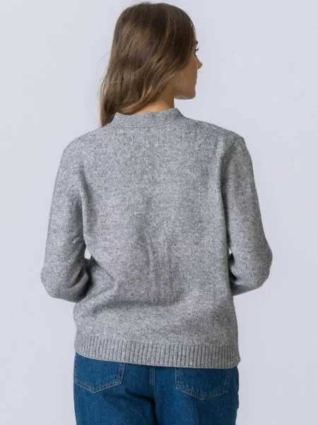 TEESHOPPEN Geacă tricotată Knitted Cardigan gri