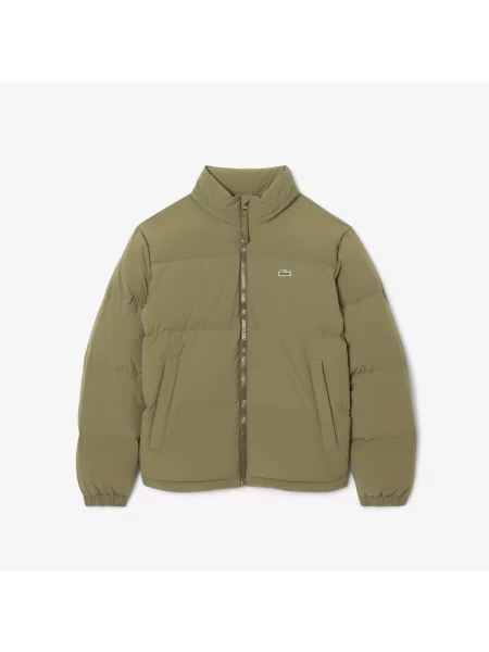 Lacoste Wodoodporna Kurtka Puchowa Z Kapturem zielony