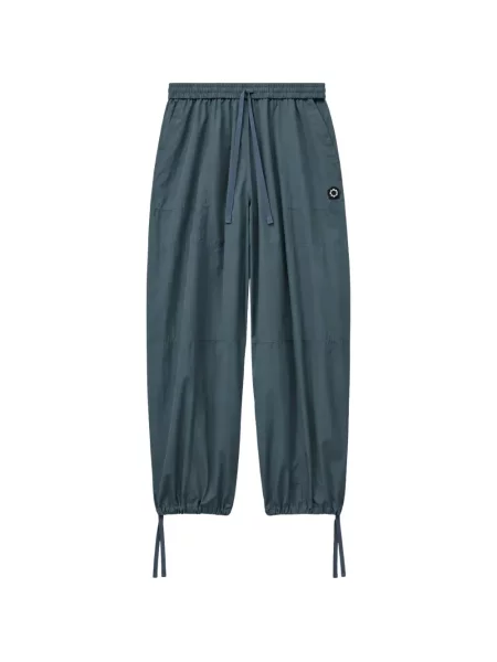 Pantaloni Kenzo cu model floral alergare cu cordon albastru