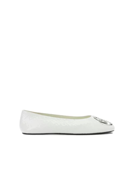 Balerinki Tory Burch skórzane białe