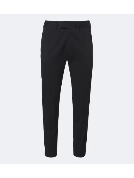Pantaloni chino Tom Ford din țesătură twill negru