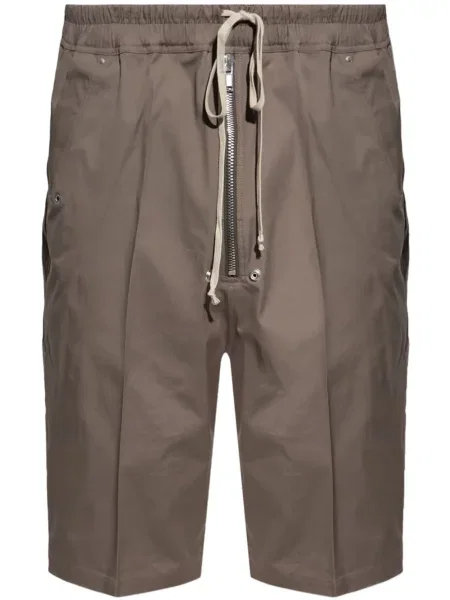 Strečové bermudy Rick Owens hnědé