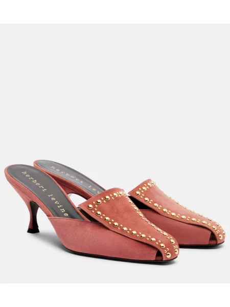 Mules Herbert Levine iz semiša roza