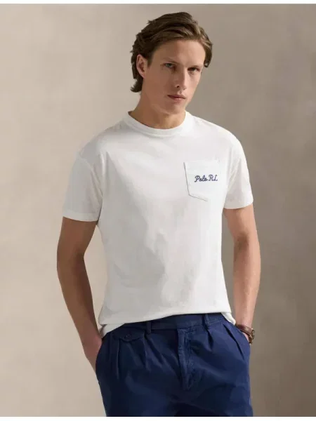 POLO RALPH LAUREN Tricou | Custom slim fit alb