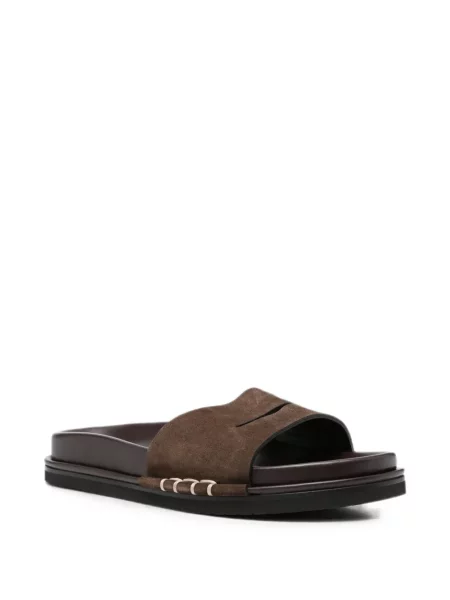 Papuci Jw Anderson din piele de căprioară maro