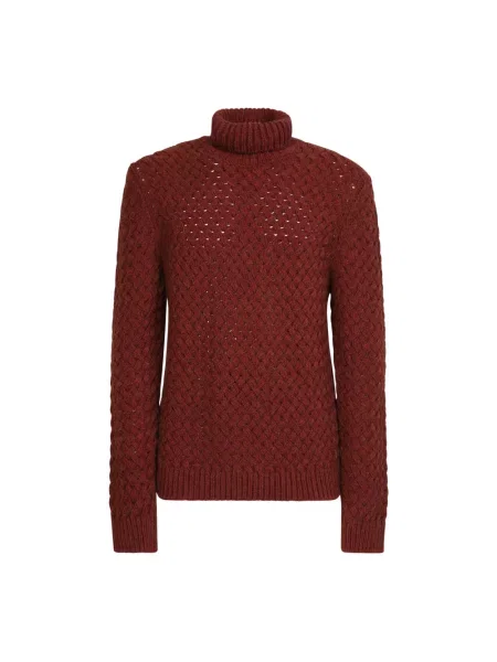 Sweter Lardini z wysokim kołnierzem czerwony