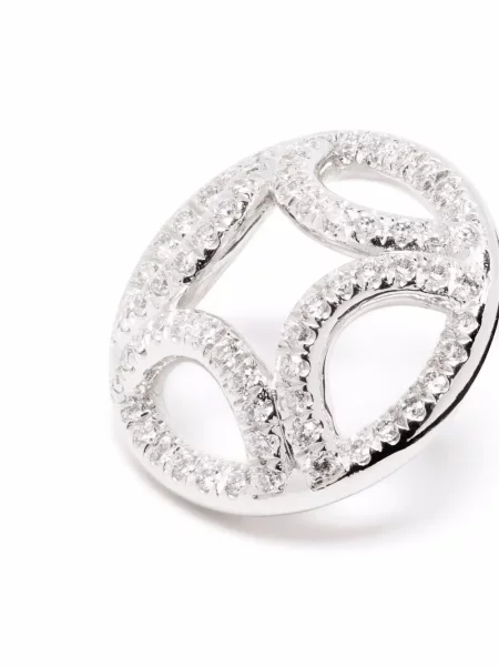 Reciclat diamant cercei Loyal.e Paris alb
