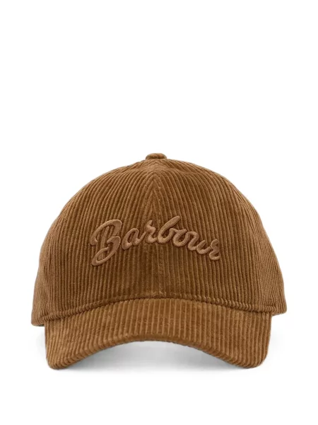 Șapcă Barbour cu broderie de catifea cord maro