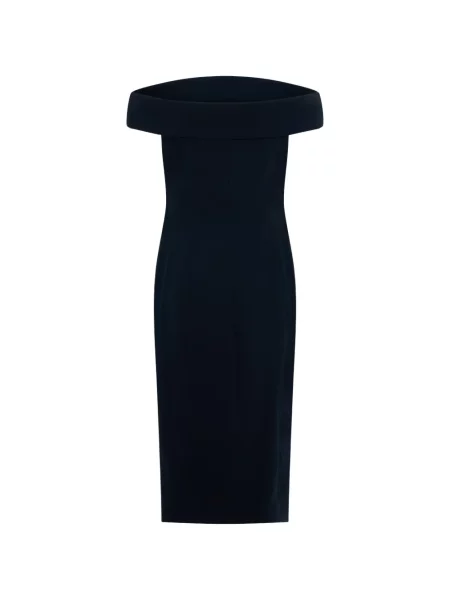 Odgovarati midi haljina Lauren Ralph Lauren plava