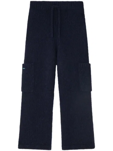 Žebrované kalhoty Alanui modré