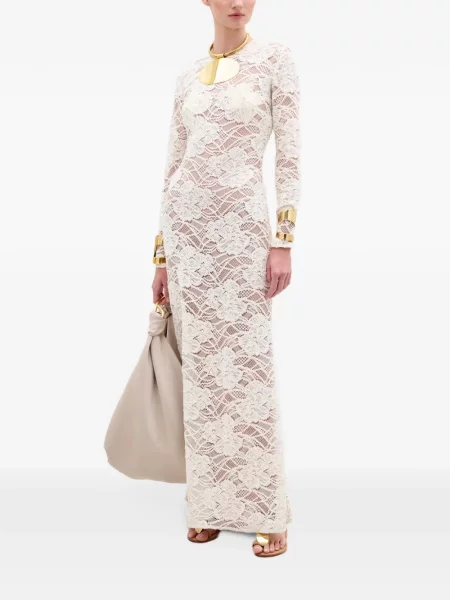 Rochie maxi Silvia Tcherassi din dantelă alb