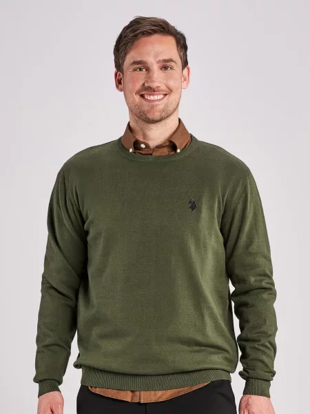 U.S. POLO ASSN. Pulover UMAdair închis verde