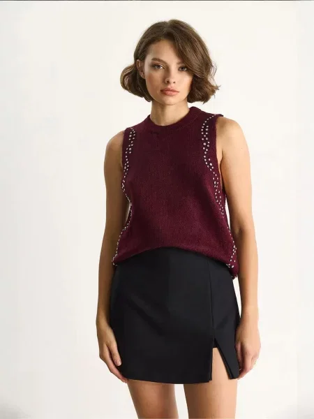 Bianco Lucci Bluza Blusen burgund