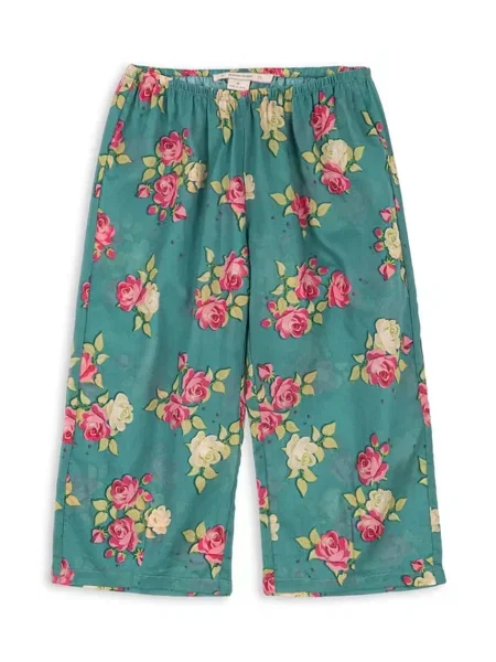 Konges Sløjd nohavice detské VIOLA FRILL PANTS GOTS zelená