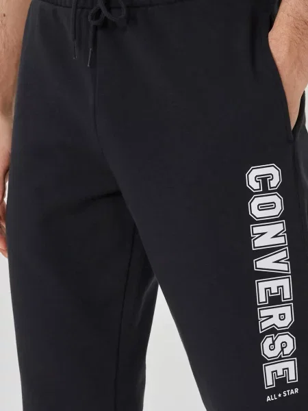 CONVERSE Штани спортивні Унісекс Без підкладки чорний