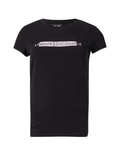 ARMANI EXCHANGE Tricou roz alb negru
