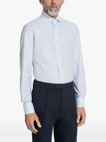 Cămașă Zegna în carouri albastru