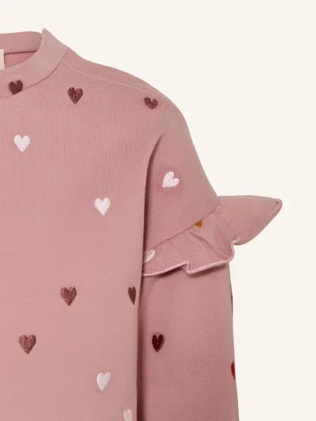 Hust And Claire Bluza Hcsicillia Z Falbankami rosa biała