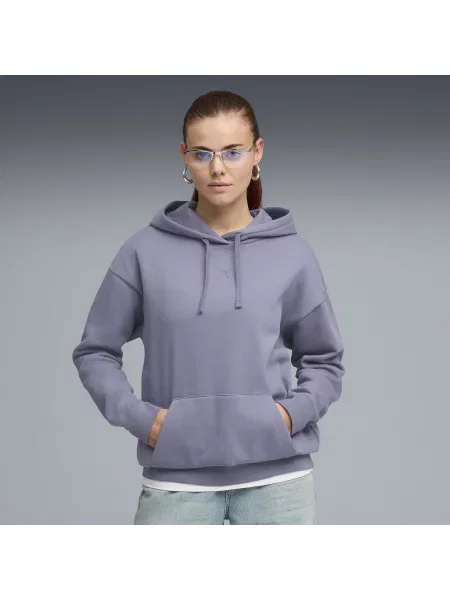 PUMA dzianinowa bluza z kapturem Essentials o luźnym kroju Odzież S szary