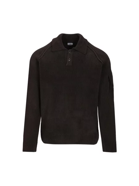 Sweter C.p. Company z okrągłym dekoltem czarny