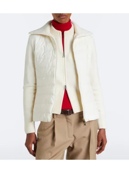 Cardigan Moncler de lână bej