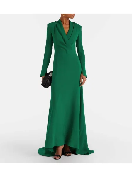 Rochie Oscar De La Renta de mătase verde