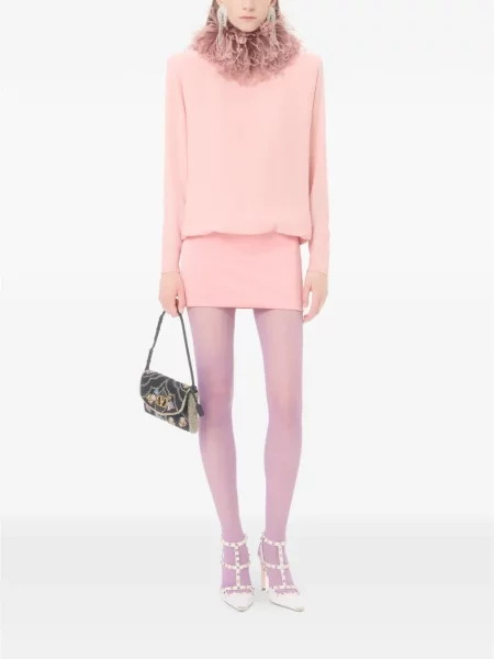 Rochie mini Valentino Garavani cu pene roz