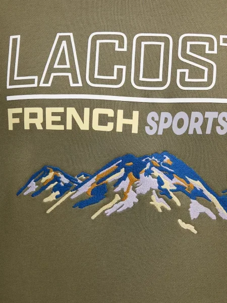 Свитер Lacoste с принтом зеленый