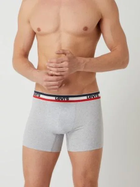 Obcisłe bokserki z dodatkiem streczu w zestawie 3 szt. Levi's granatowe