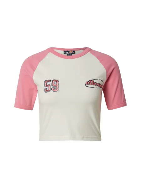 ELLESSE Tricou VAMAVECHE roz / negru / murdar alb