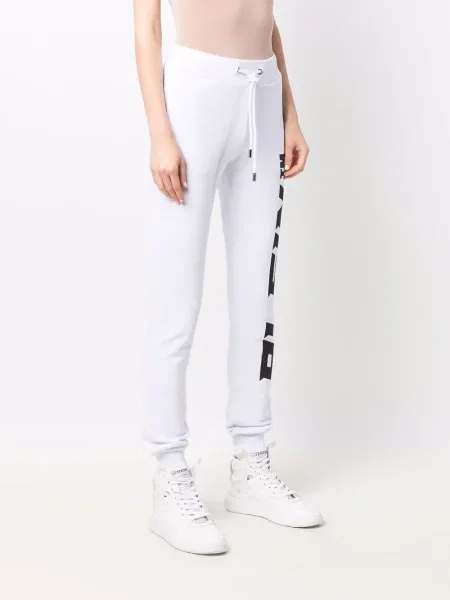 Joggery Philipp Plein z nadrukiem białe