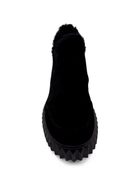 Cizme scurte Voile Blanche din piele de oaie negru