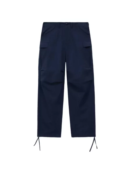 Pantaloni cargo Kenzo cu broderie albastru