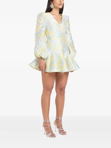 Rochie mini Elliatt din jacard galben