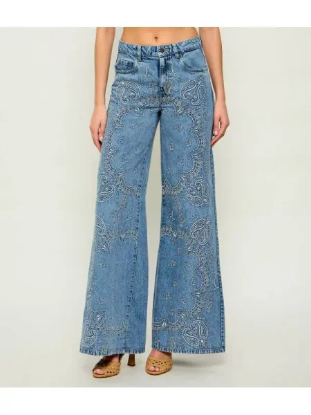 Liu Jo Blugi Ricamo | flare fit albastru