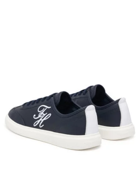 Tommy Hilfiger Sportcipők Th Icon Court Script Premium Sötétkék