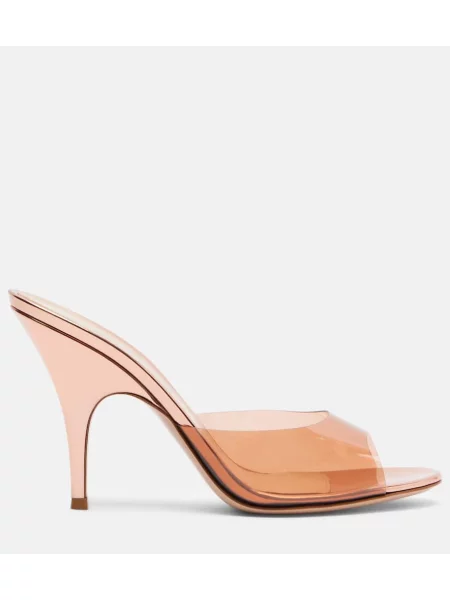Papuci tip mules Gianvito Rossi din piele maro