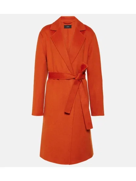 Palton Joseph de lână portocaliu