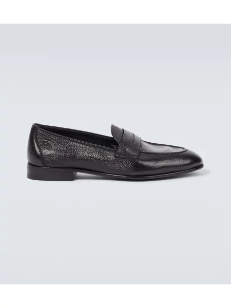 Pantofi loafer Brioni din piele negru