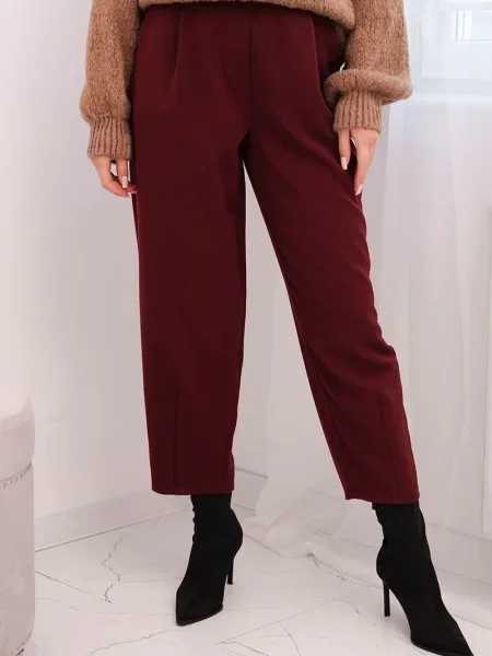 Pantaloni Kesi Włoski cu talie înaltă negru