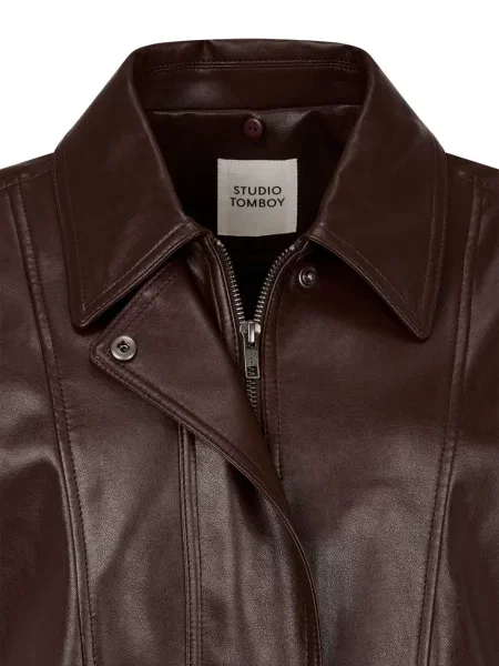 Geanta de piele Studio Tomboy cu glugă maro