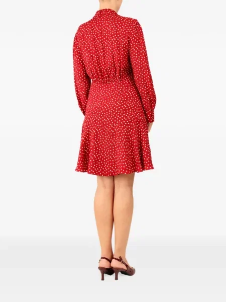 Rochie midi Rebecca Taylor cu buline roșu