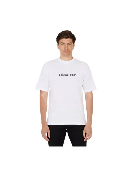 Koszulka Balenciaga z nadrukiem biała