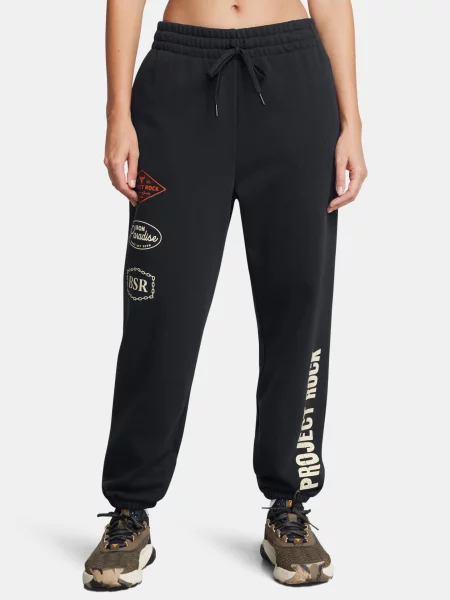 Dámske tréningové nohavice Under Armour Project Rock HWT Pnt black/silt čierna